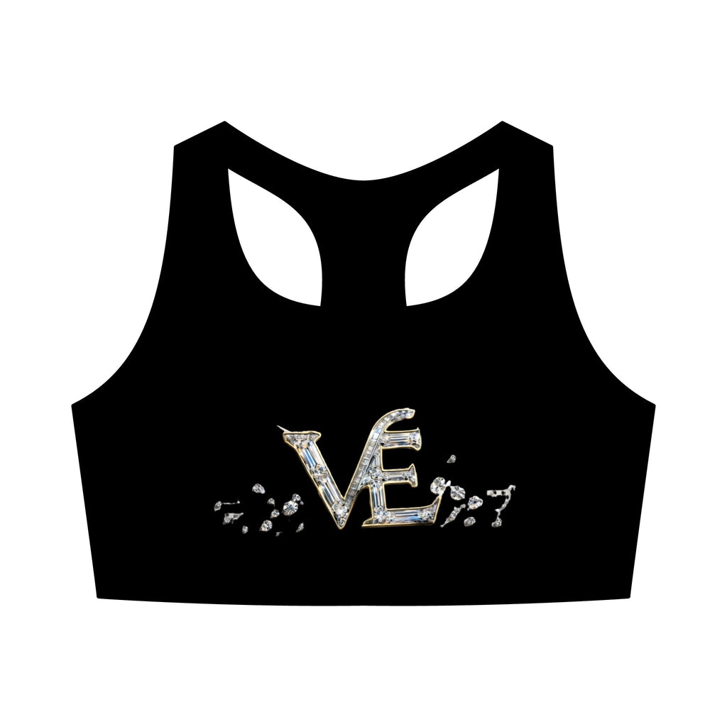 Rhinestone 'VE' Women's Sports Bra Top – Sparkle Activewear
