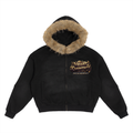 King Sun Fade Boxy Detachable Fur Hoodie