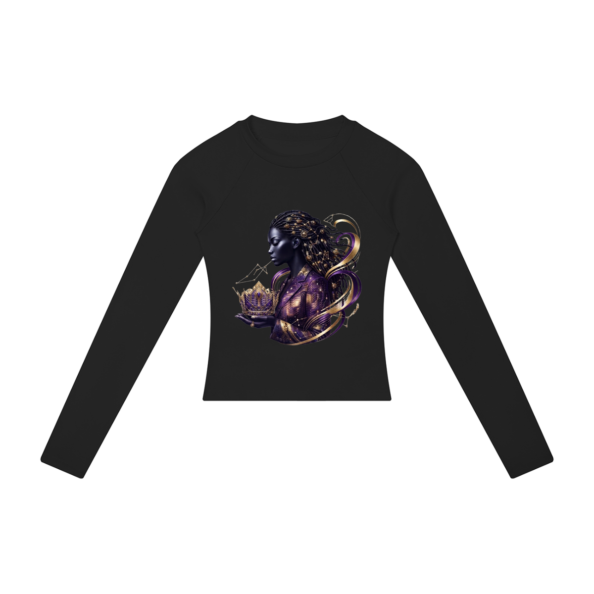 Queen's Royalty Slim Raglan Long Sleeve T-Shirt