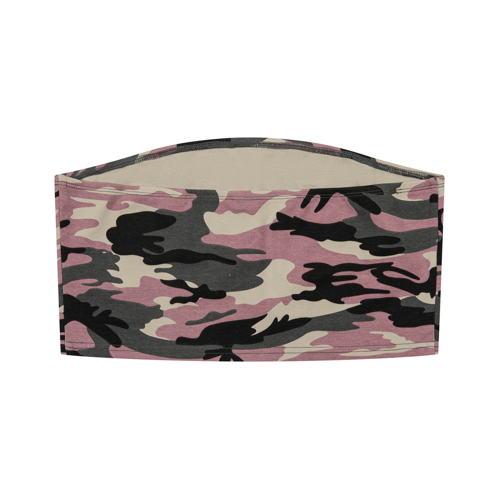 Velvet Eminence Camo Cropped Tube Top