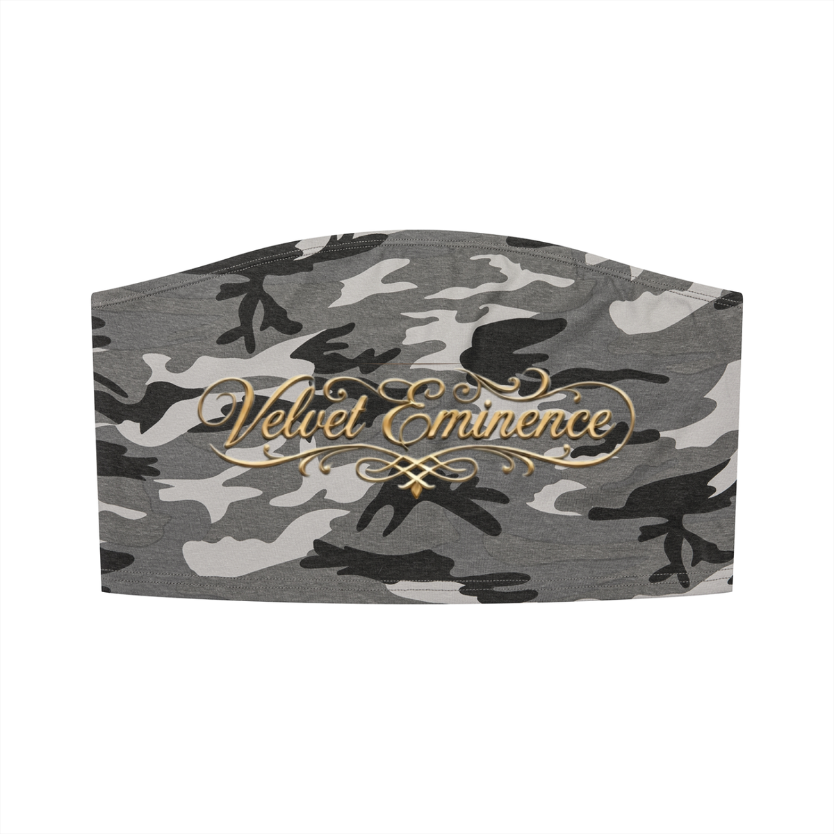 Velvet Eminence Camo Cropped Tube Top