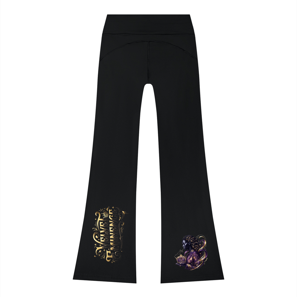 Velvet Eminence Flared Drawstring Yoga Pants