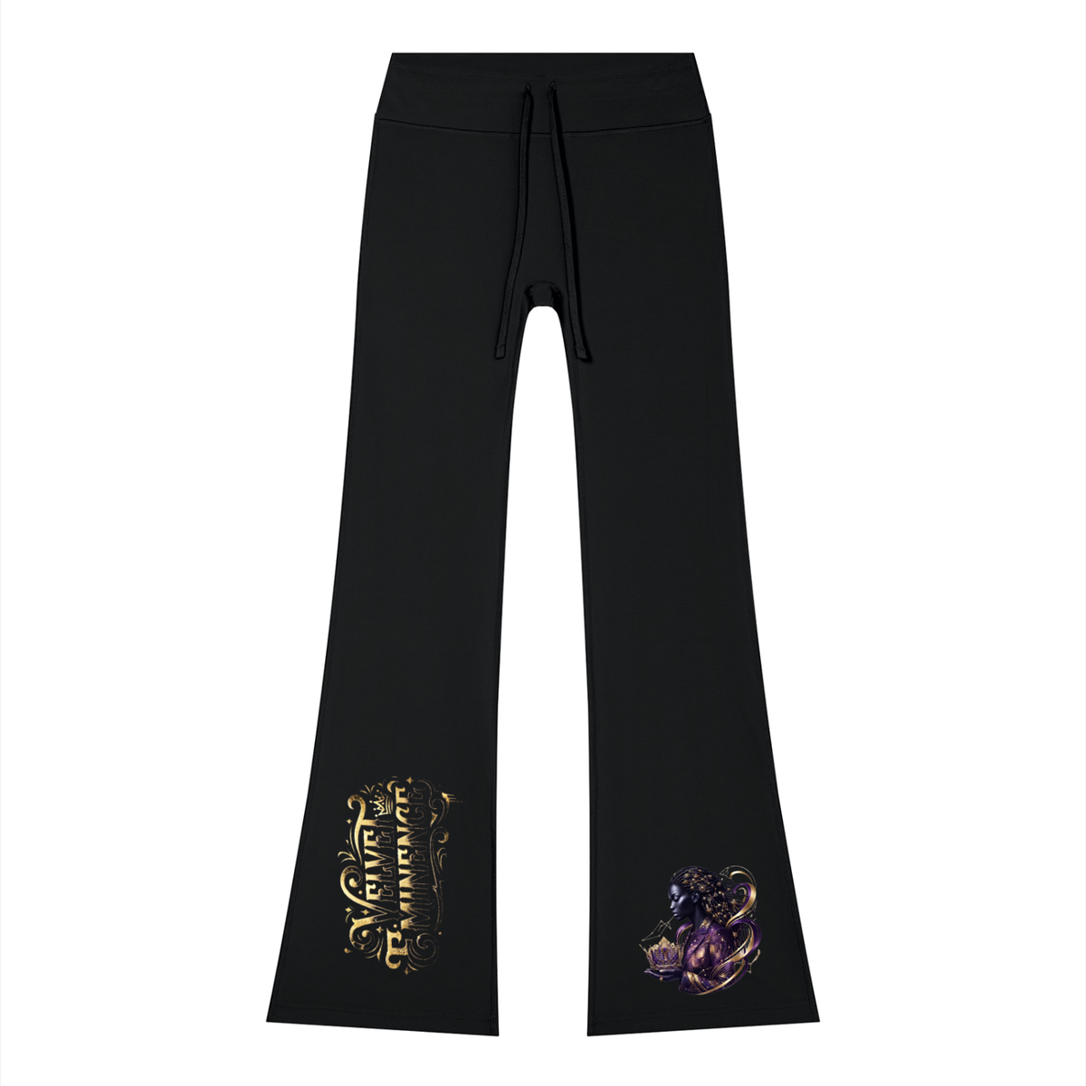 Velvet Eminence Flared Drawstring Yoga Pants