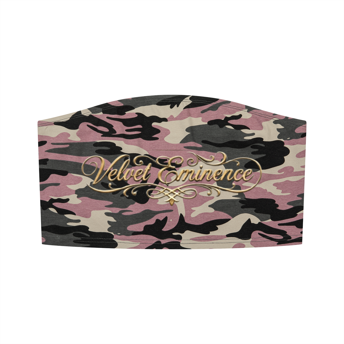 Velvet Eminence Camo Cropped Tube Top
