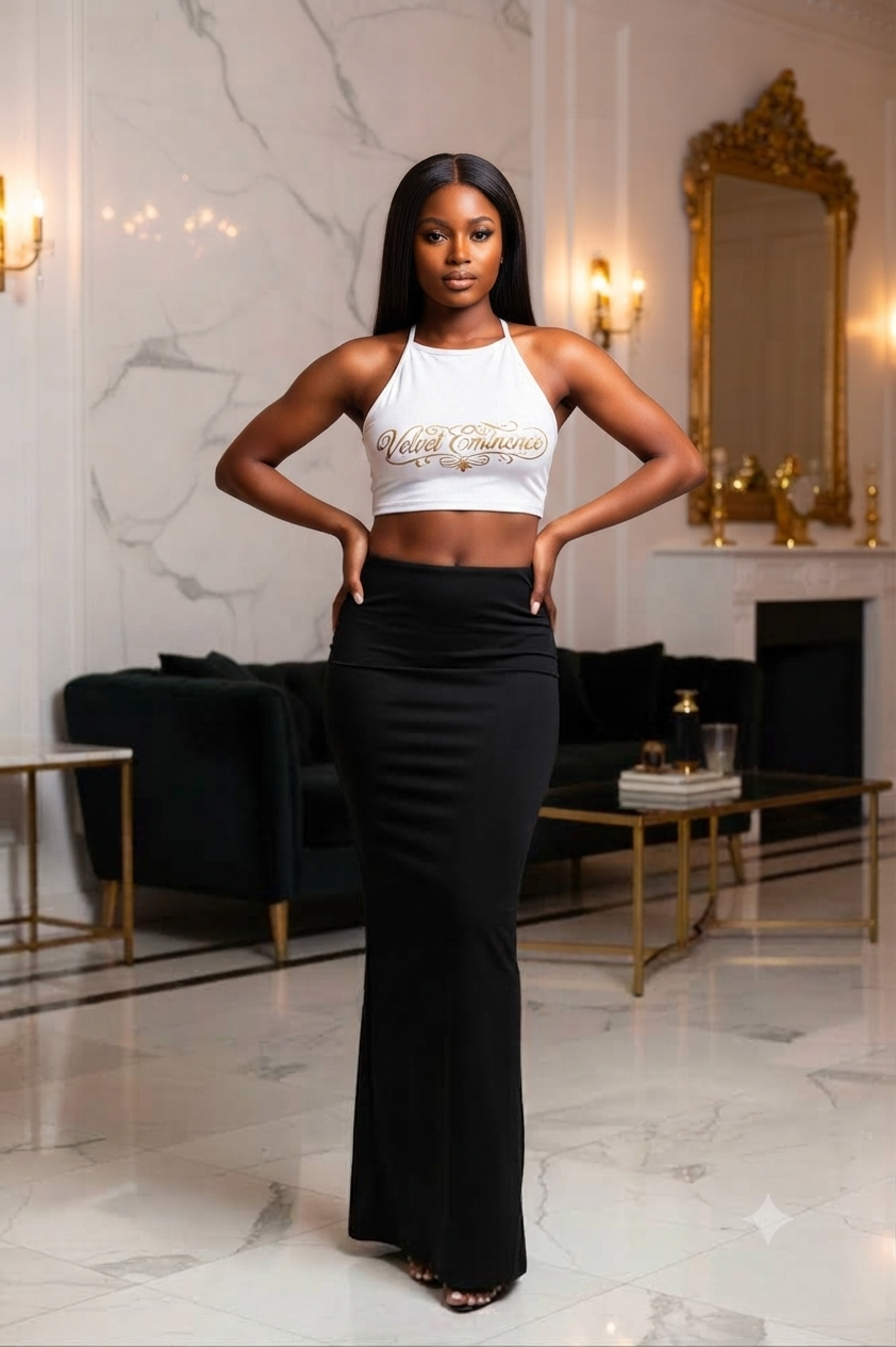 Velvet Eminence Halter Crop Sports Bra
